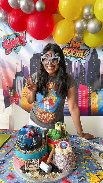 Superhero Cake for 5th Birthday