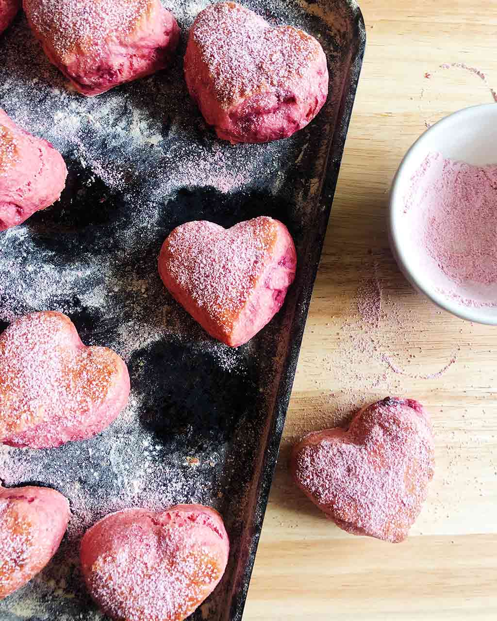 Heart-Shaped Raspberry Scones Recipe