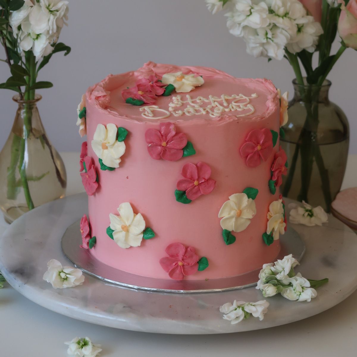 Summer Bloom Buttercream Cake