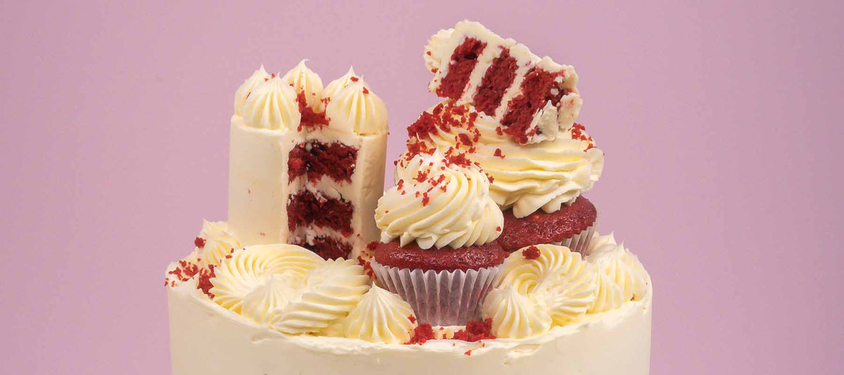 Red velvet celebration cake