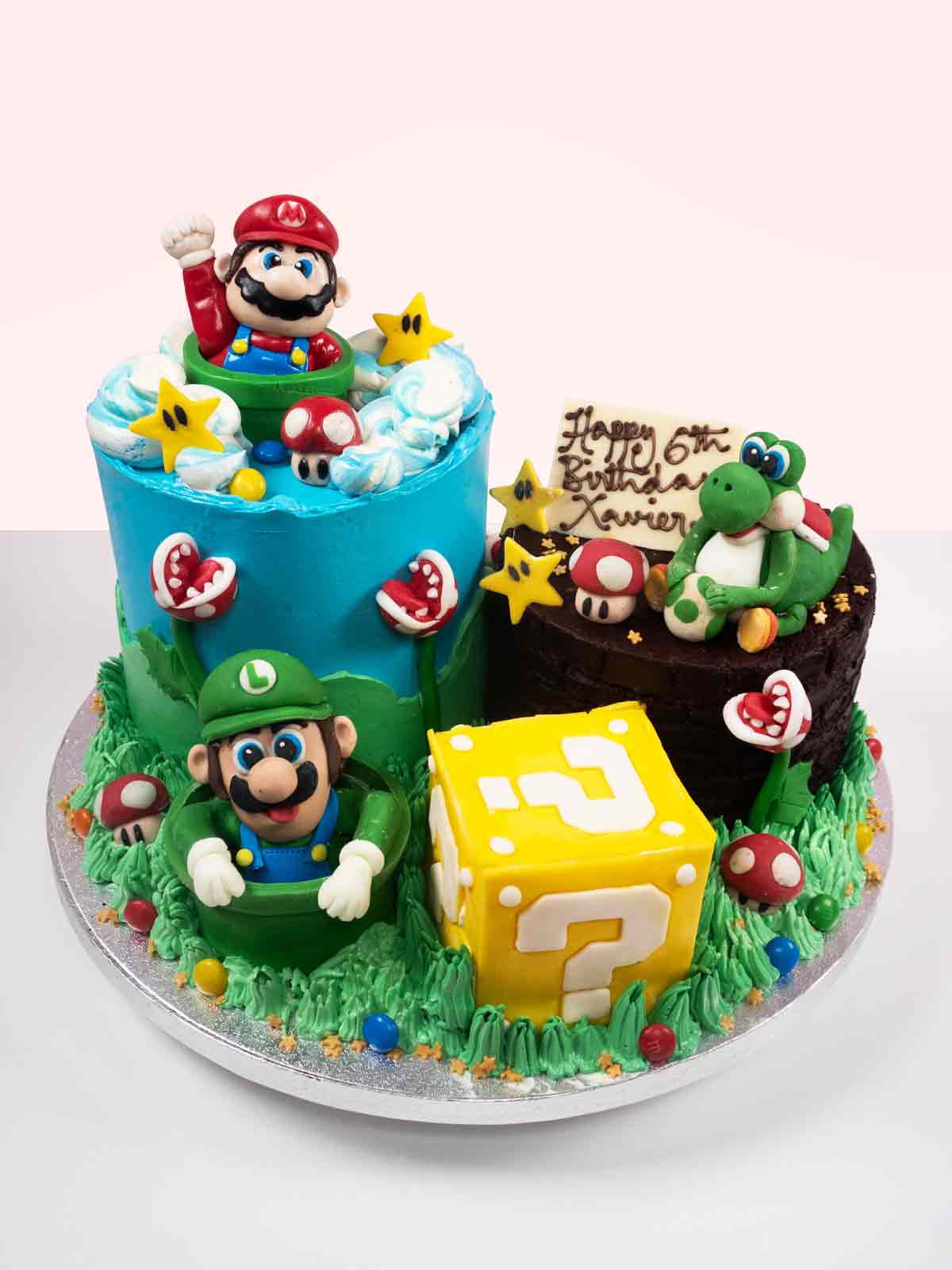 Bespoke Super Mario Birthday Cake delivered Surrey, London, Berskhire