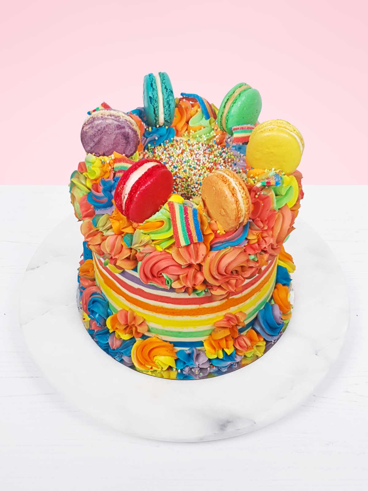 Carnival Rainbow Fault Line Cake to Buy
