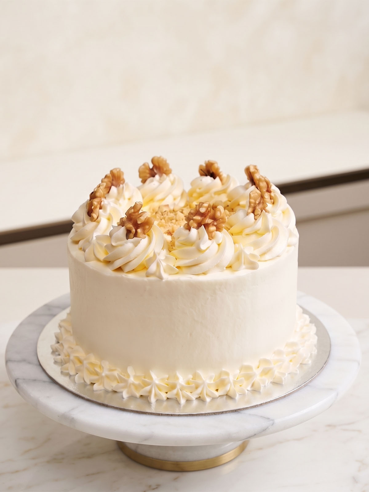 Carrot and Walnut Cake - made to order, delivery by hand in London and Surrey. UK