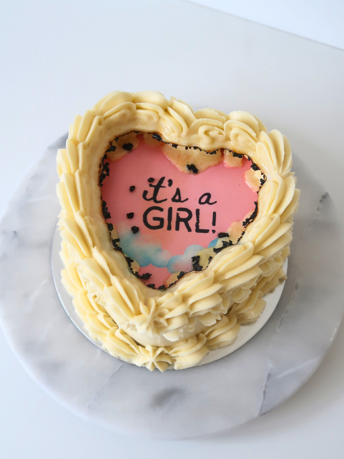 Gender Reveal Burn-Away Cake Reveal
