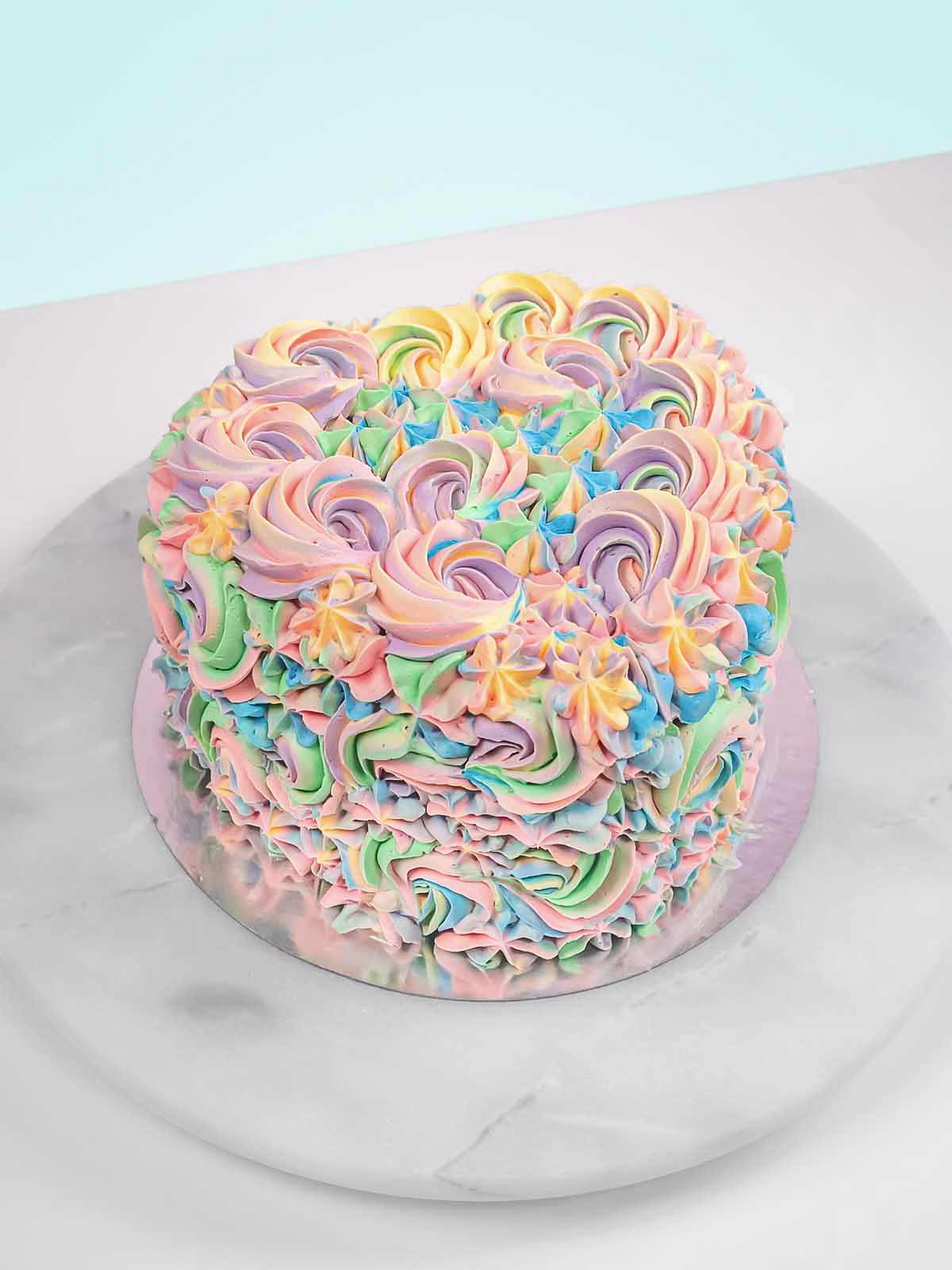 Pastel Swirl Heart Cake to Buy