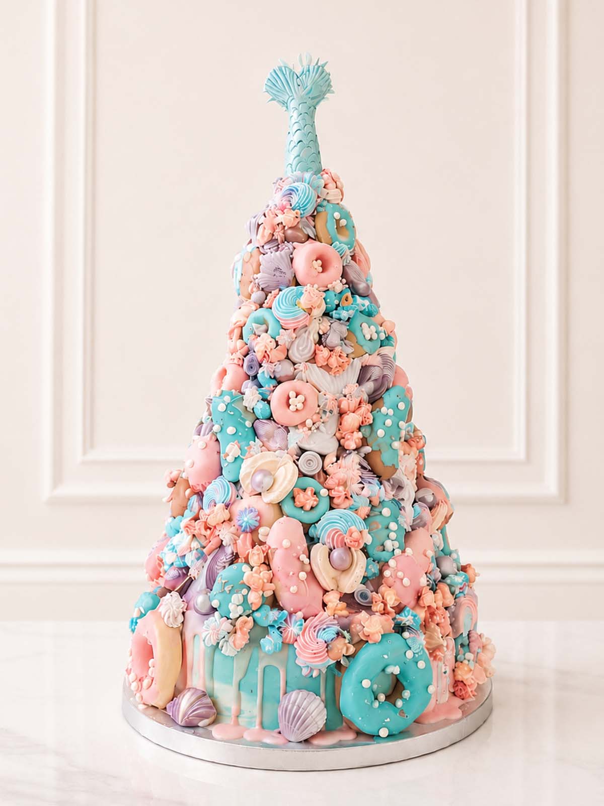 Mermaid Croquembouche Cake delivered in London and Surrey