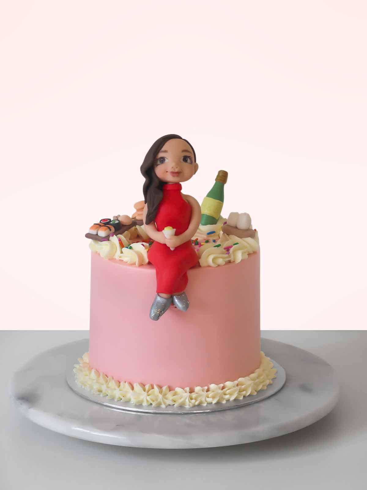 Personalised Birthday Girl Favourite Things Cake Surrey London