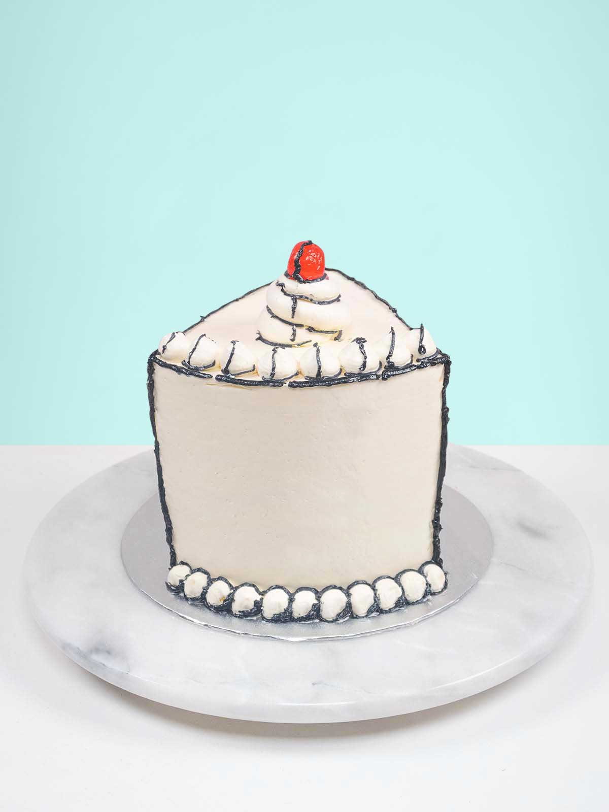 Comic Rainbow Birthday Slice Cake Delivery