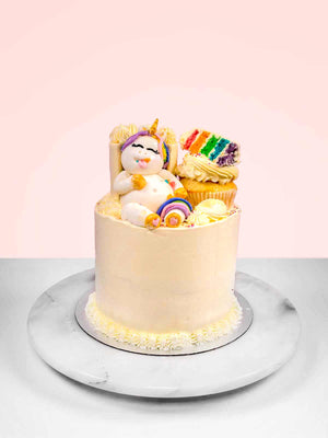 Meta Unicorn Rainbow Cake