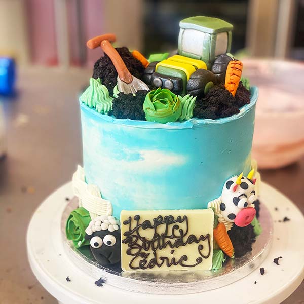 Bespoke Tractor Birthday Cake for Kids
