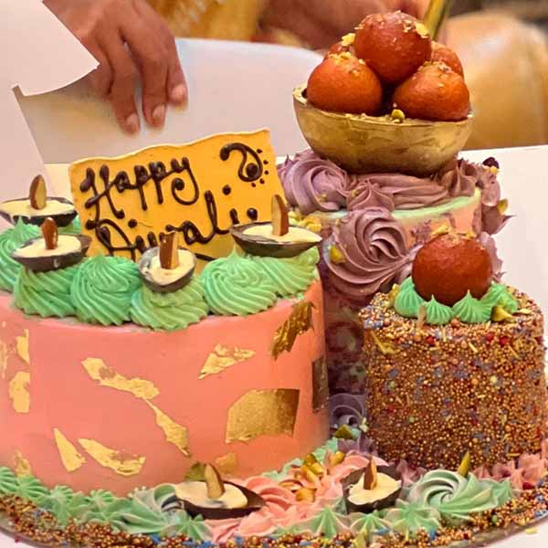 Diwali Gulab Jamun Cake - feature image