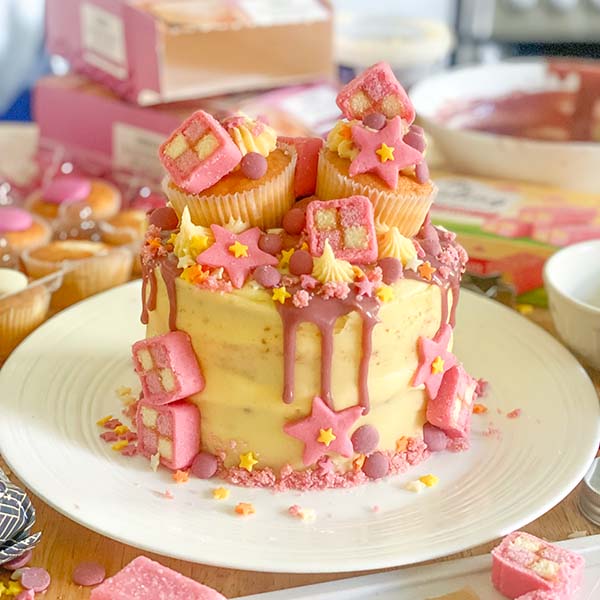 Fake Bake Tesco Lemon & Raspberry Cake Recipe - feature image