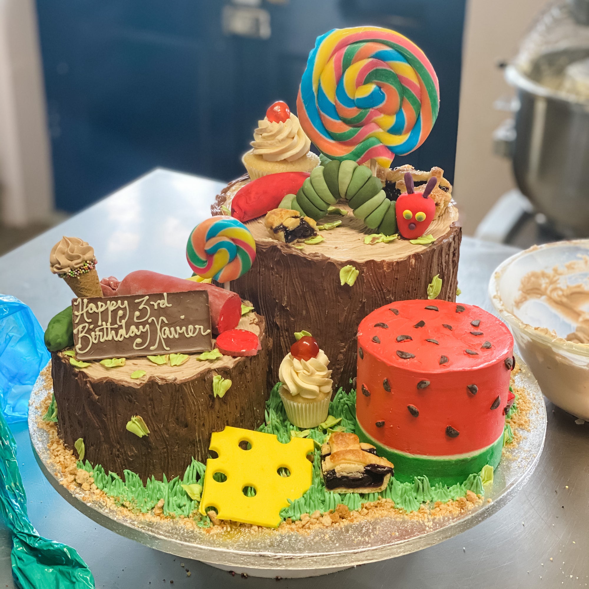 Hungry Caterpillar Birthday Cake