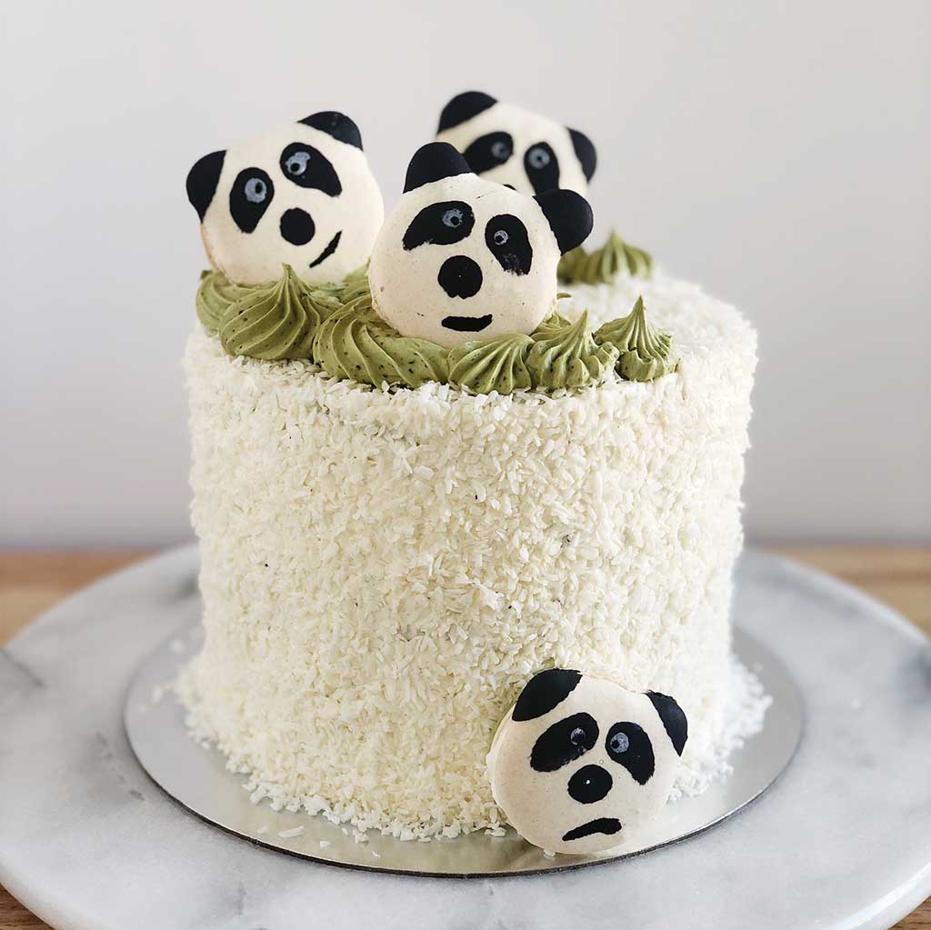 Panda Macaron Cake