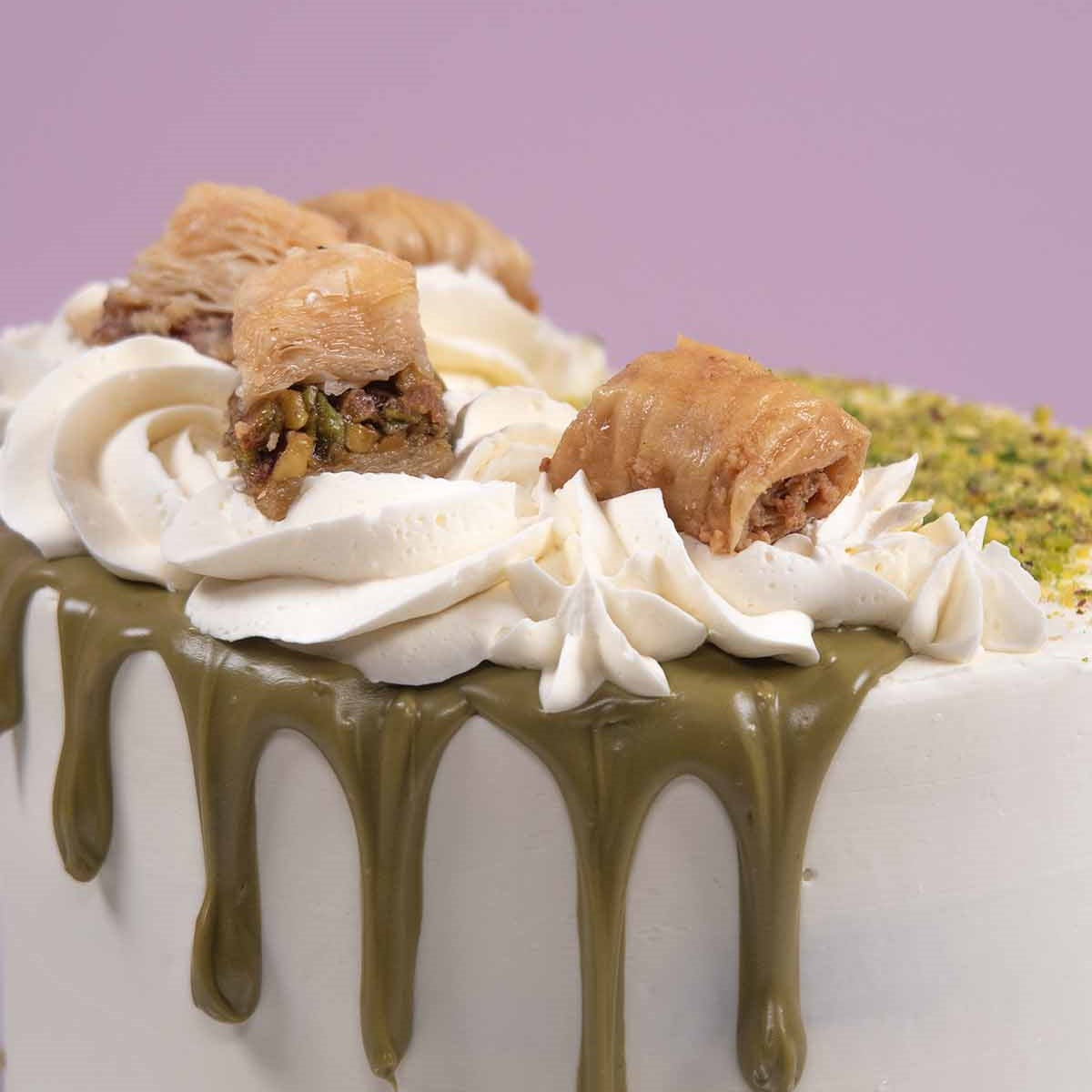Pistachio Baklava Cake feature