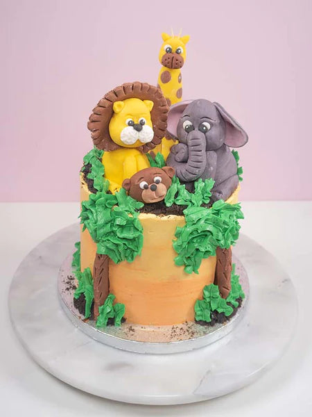 Safari Themed Birthday Party Cake