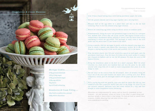 Recipe for Strawberries and Cream Macarons