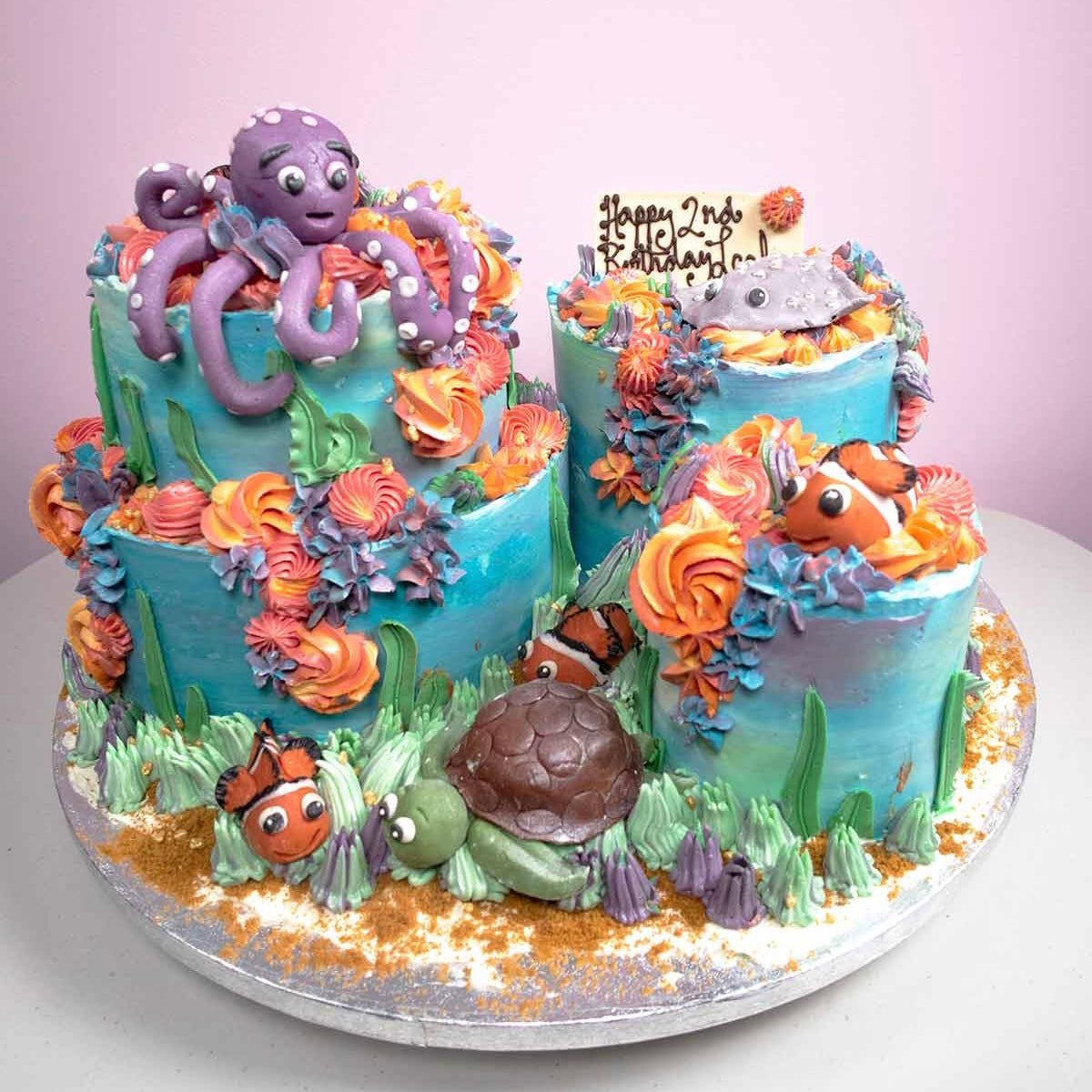Ocean theme birthday cake  Decorated Cake by Tali  CakesDecor