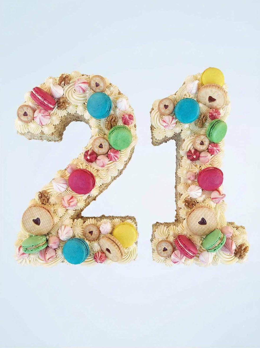 21st birthday double digit number cake