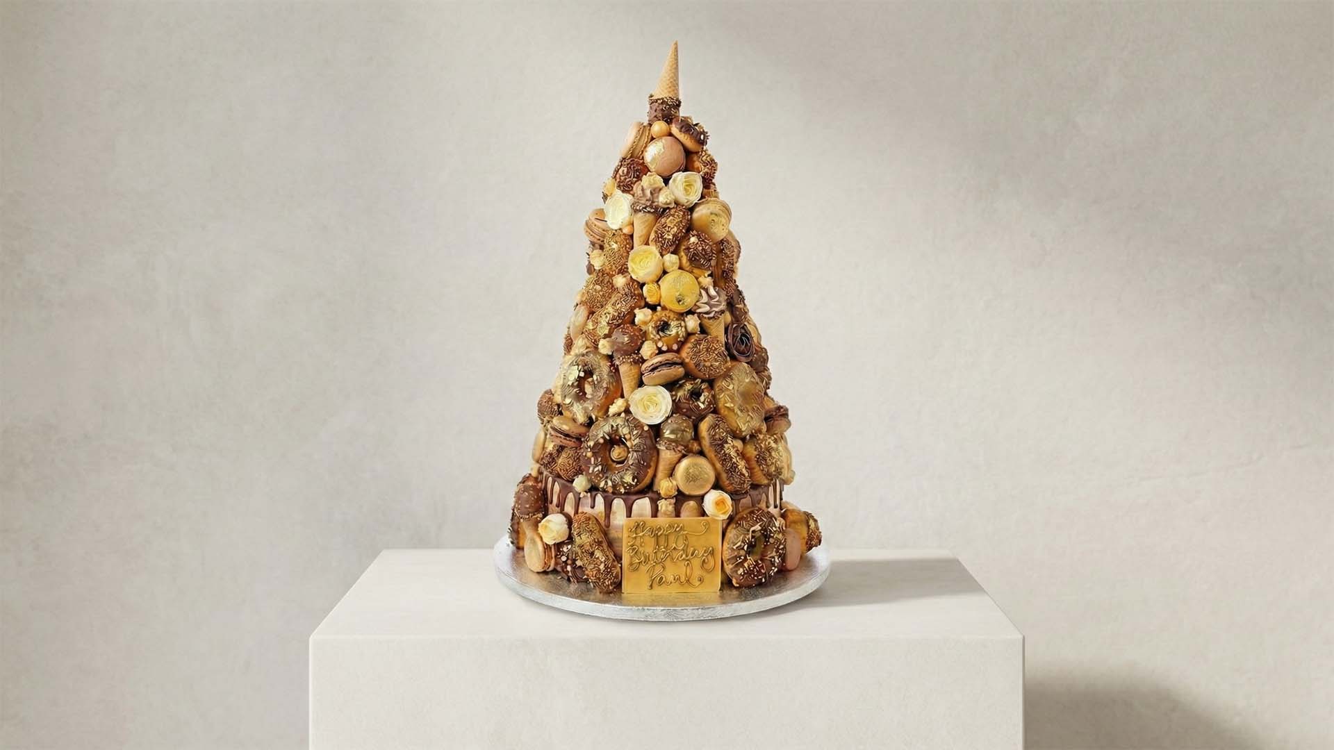 Bespoke celebration cake designed by Anges de Sucre