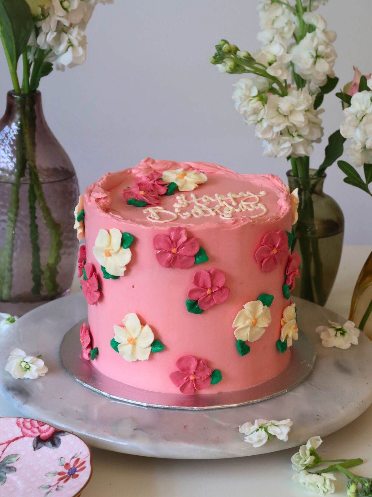 Blossoms Buttercream Bloom Birthday Cake