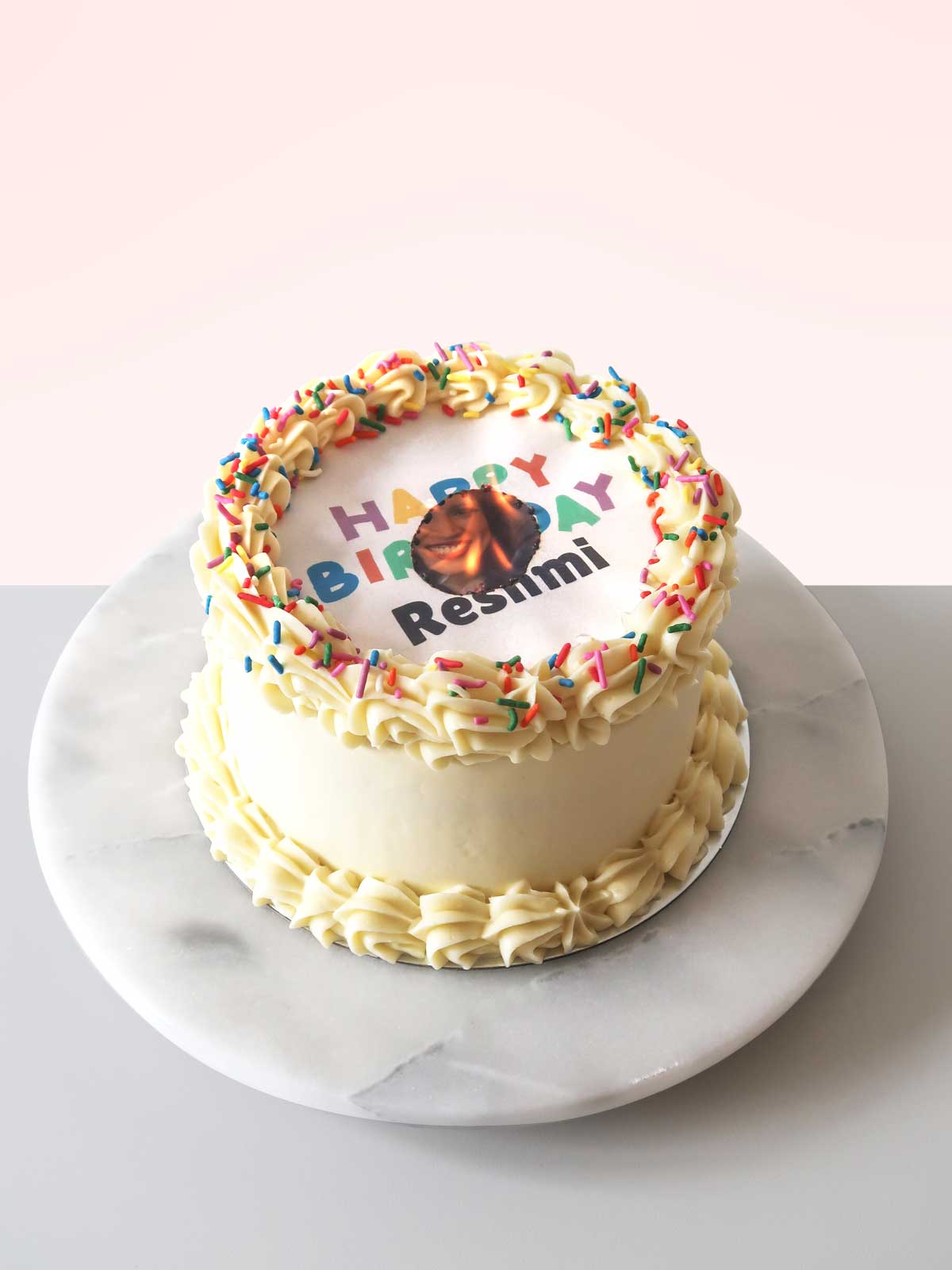 Burn-Away Birthday Photo Cake to buy