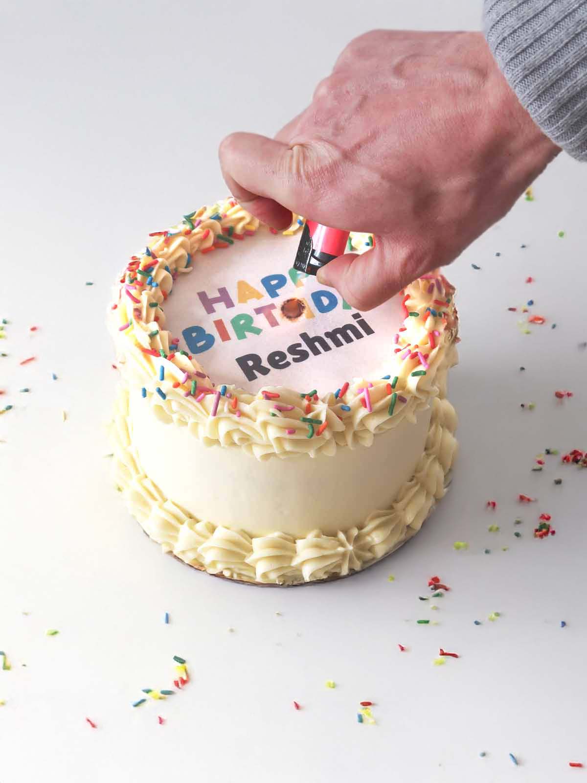 Burn Away Birthday Cake