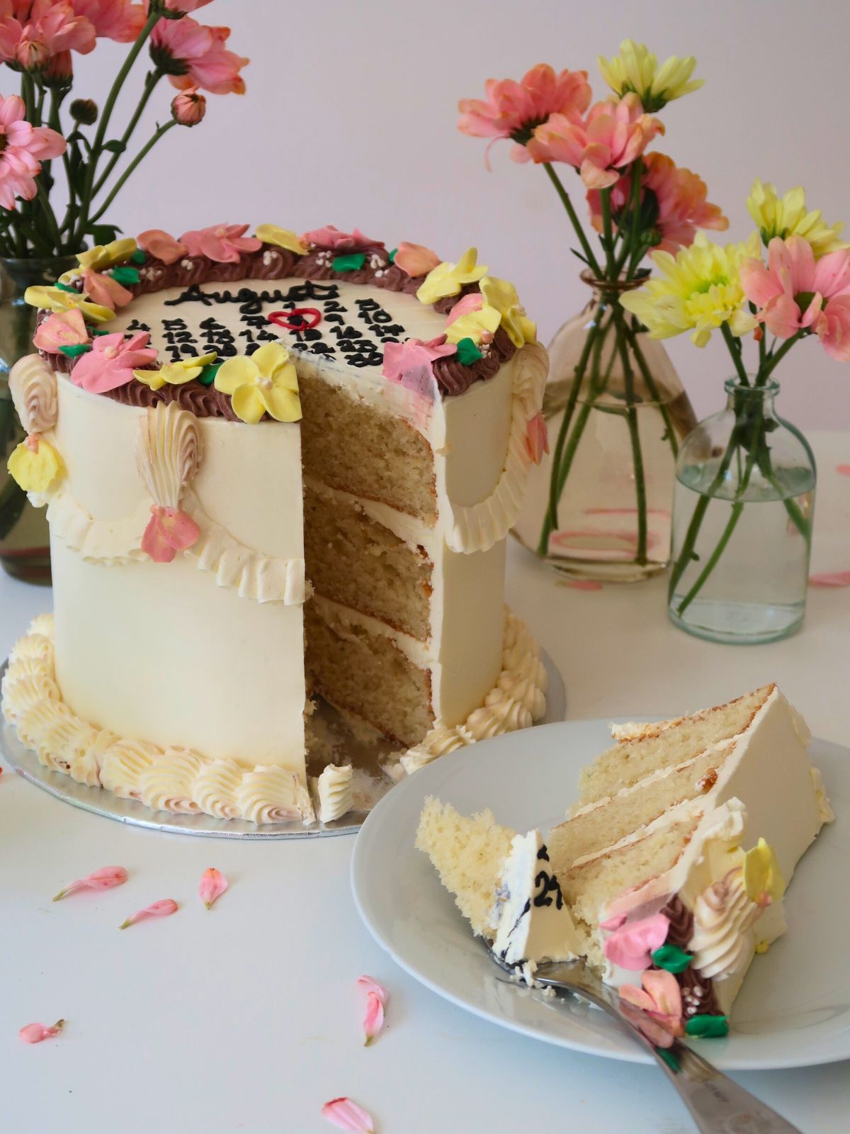 Calendar Birthday Cake Delivered Sliced London Surrey