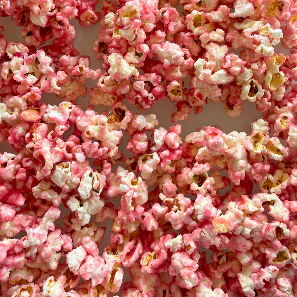 Colourful candied popcorn made with the Anges de Sucre recipe