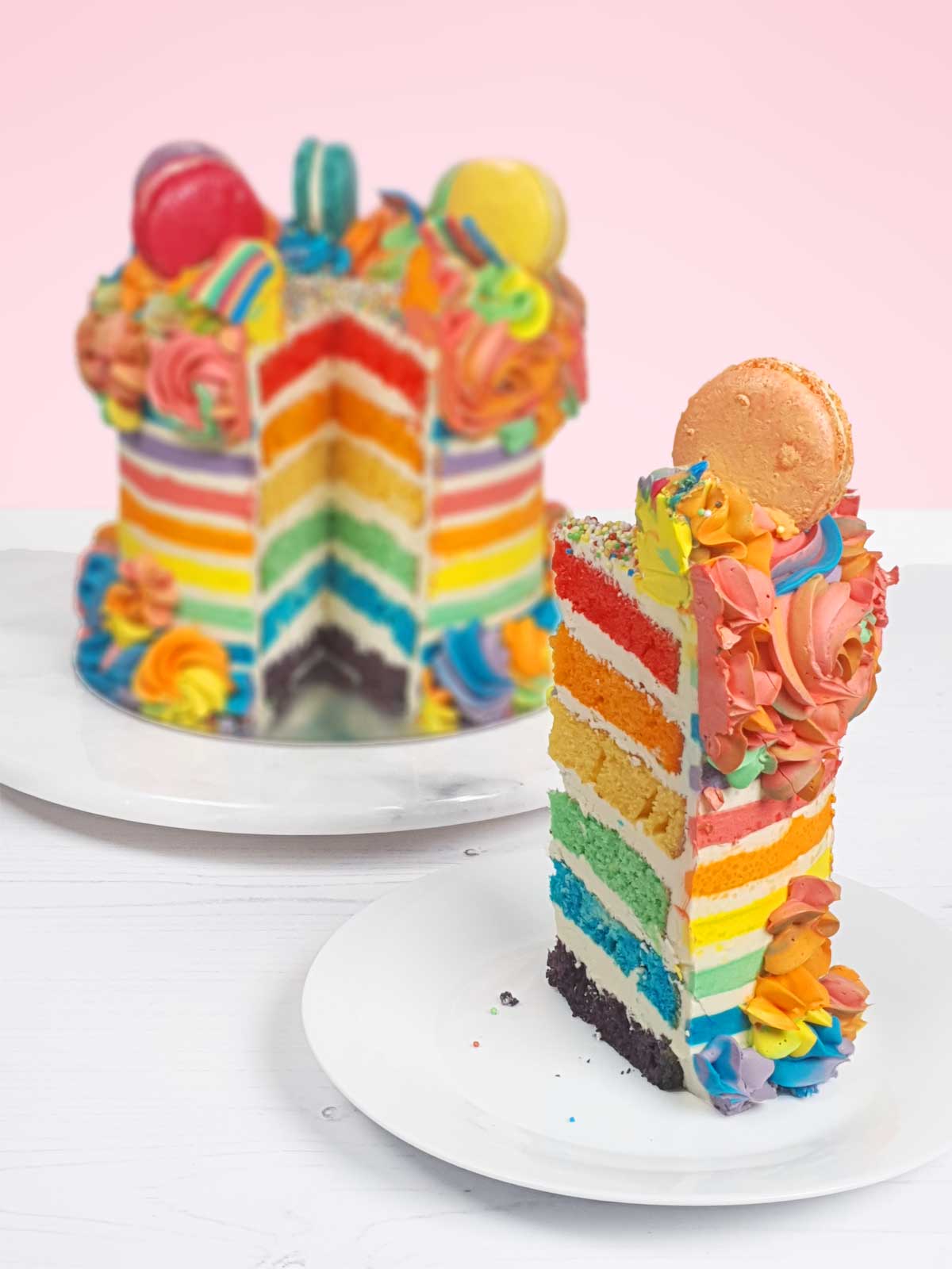 Carnival Rainbow Fault Line Cake