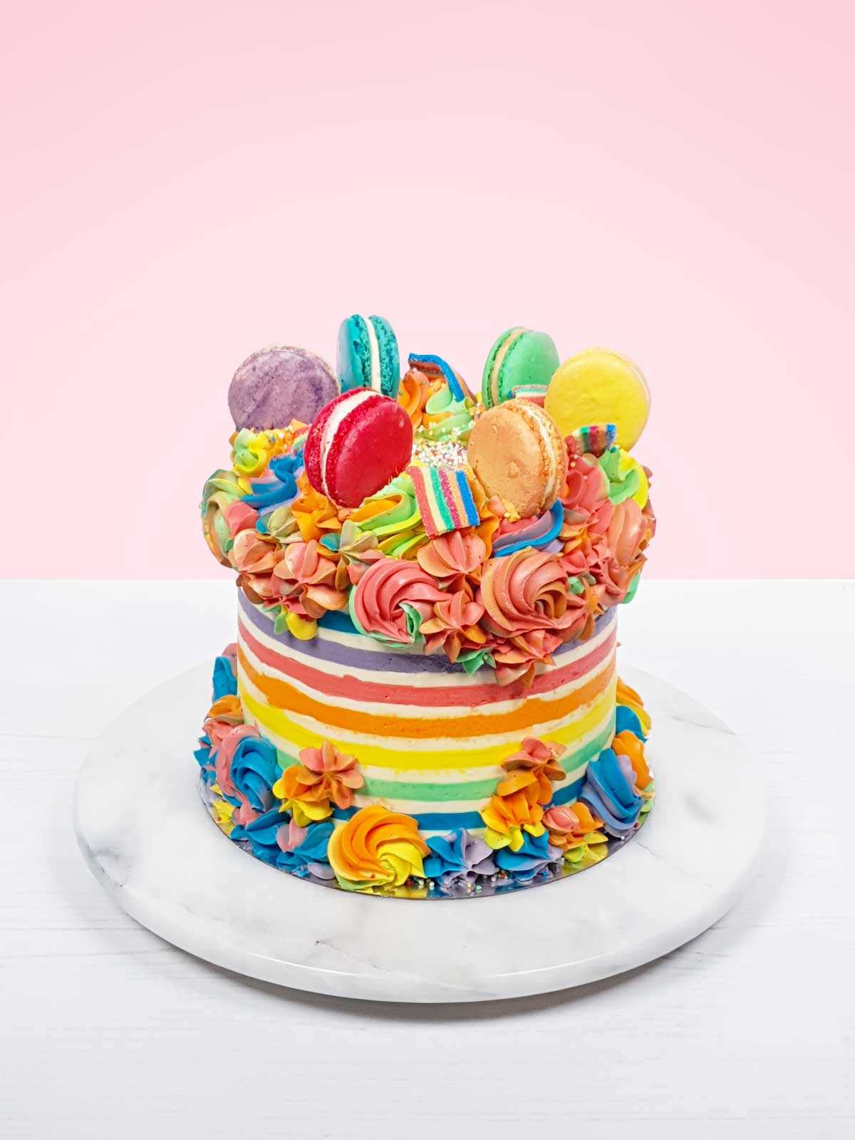 Carnival Rainbow Fault Line Cake