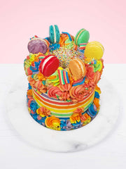 Carnival Rainbow Fault Line Cake