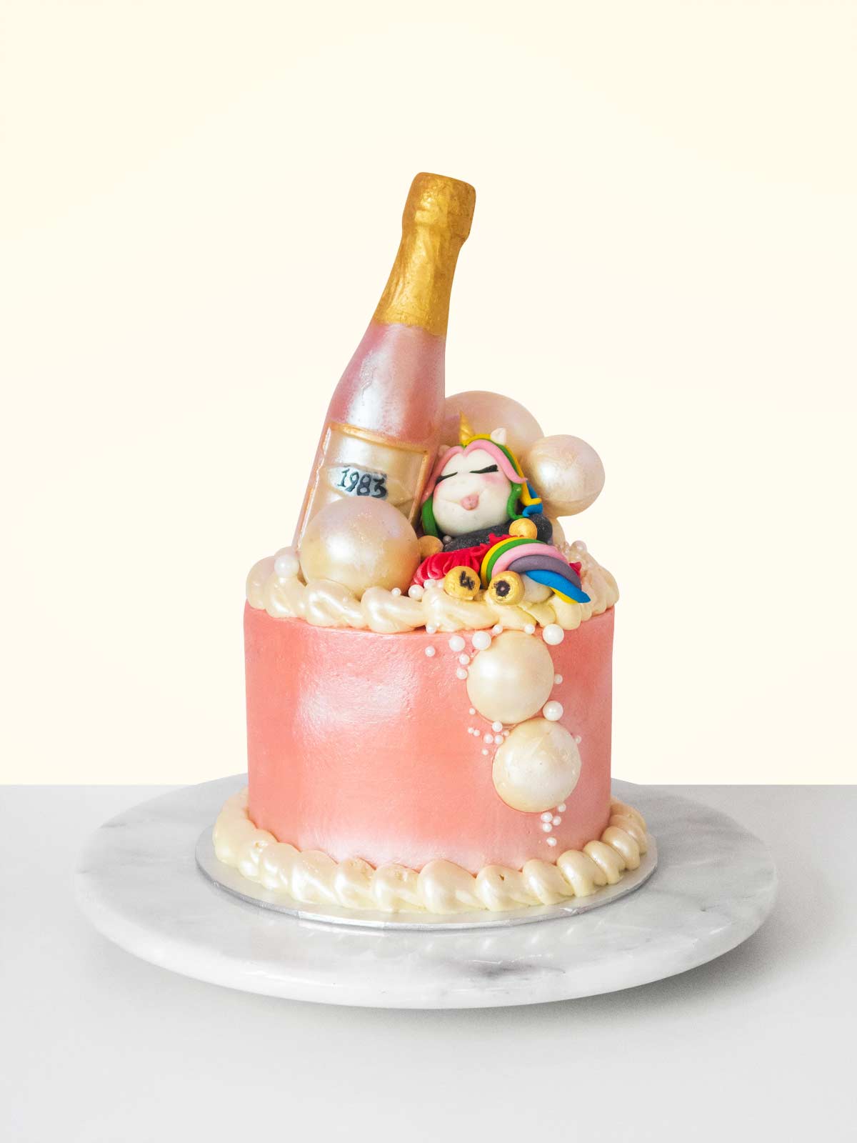 Champagne Party Unicorn Cake Delivered London Surrey Berkshire