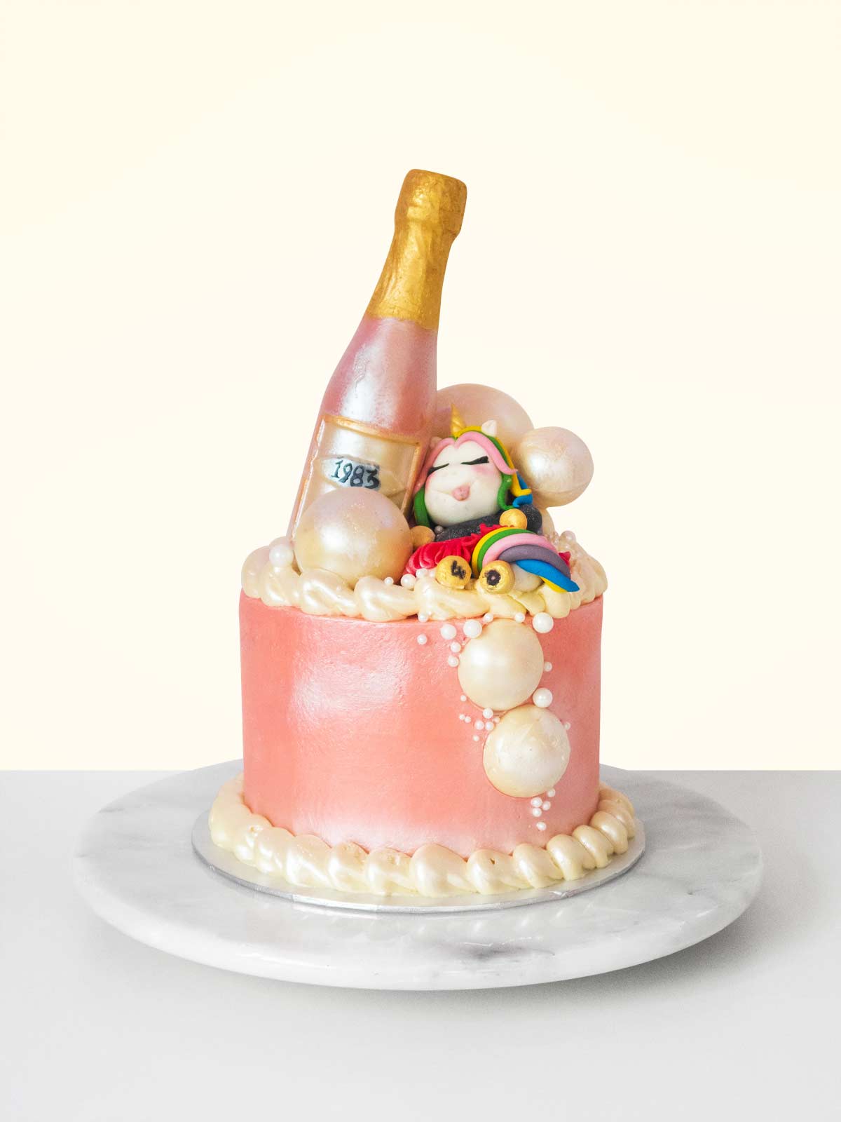 Champagne Unicorn Party Cake Free Delivery London & Surrey