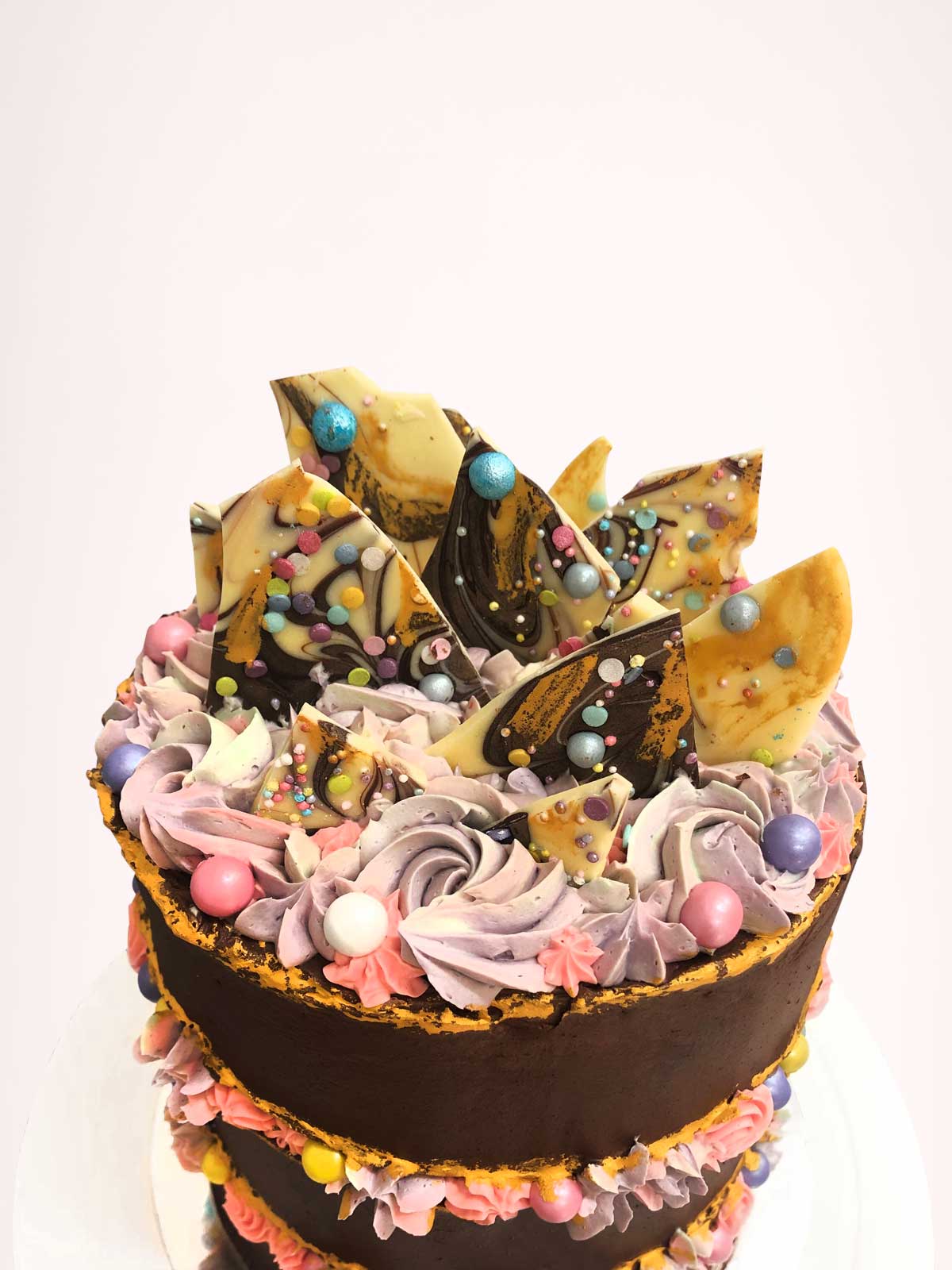 Chocolate Geo Fault Line Birthday Cake London