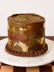 Chocolate Pistachio Crunch Cake