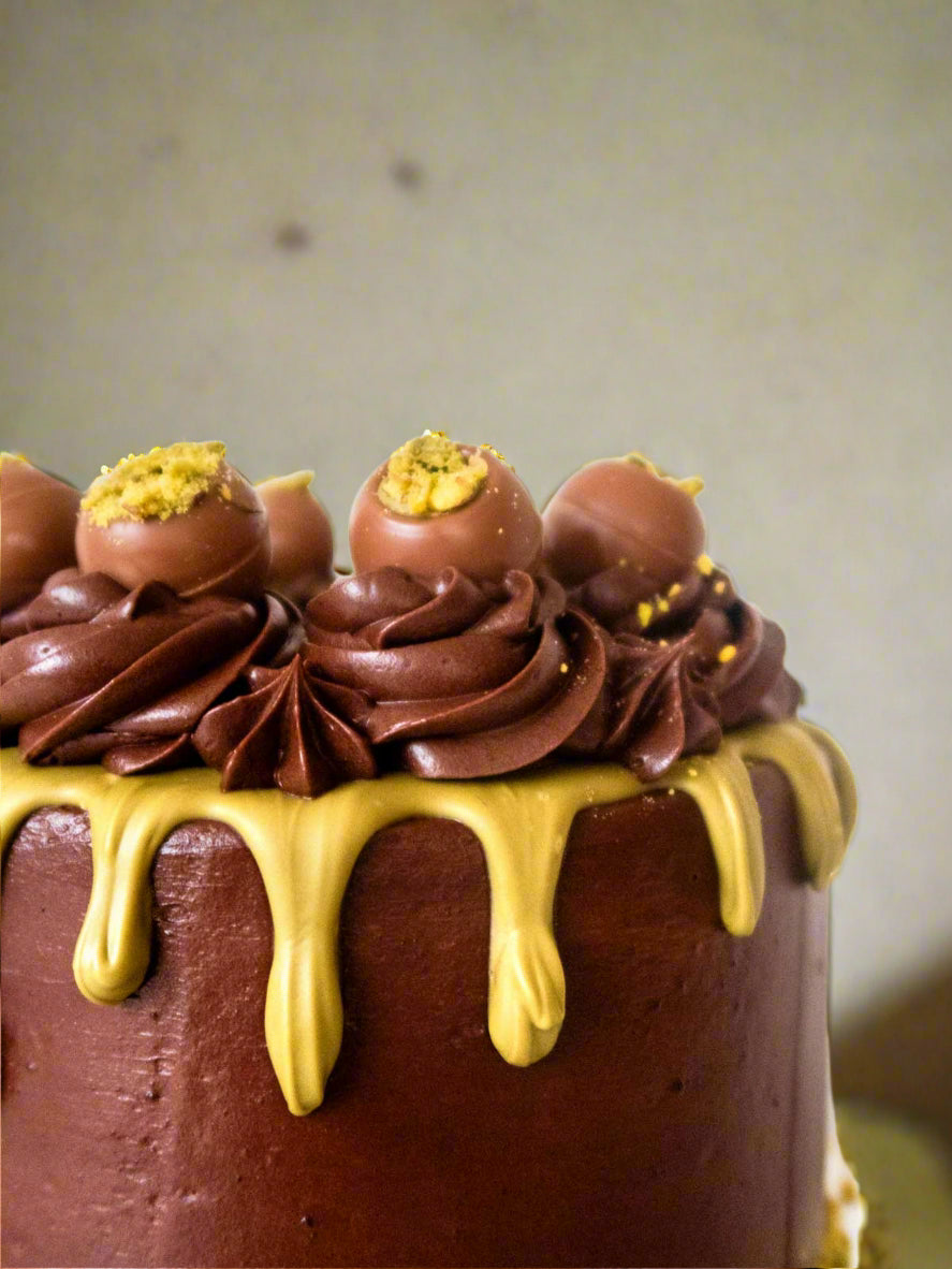 Chocolate Pistachio Truffle Cake to Order Delivery London Surrey
