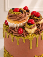 Chocolate Cherry Pistachio Cake Delivered in London (M25), UK. 