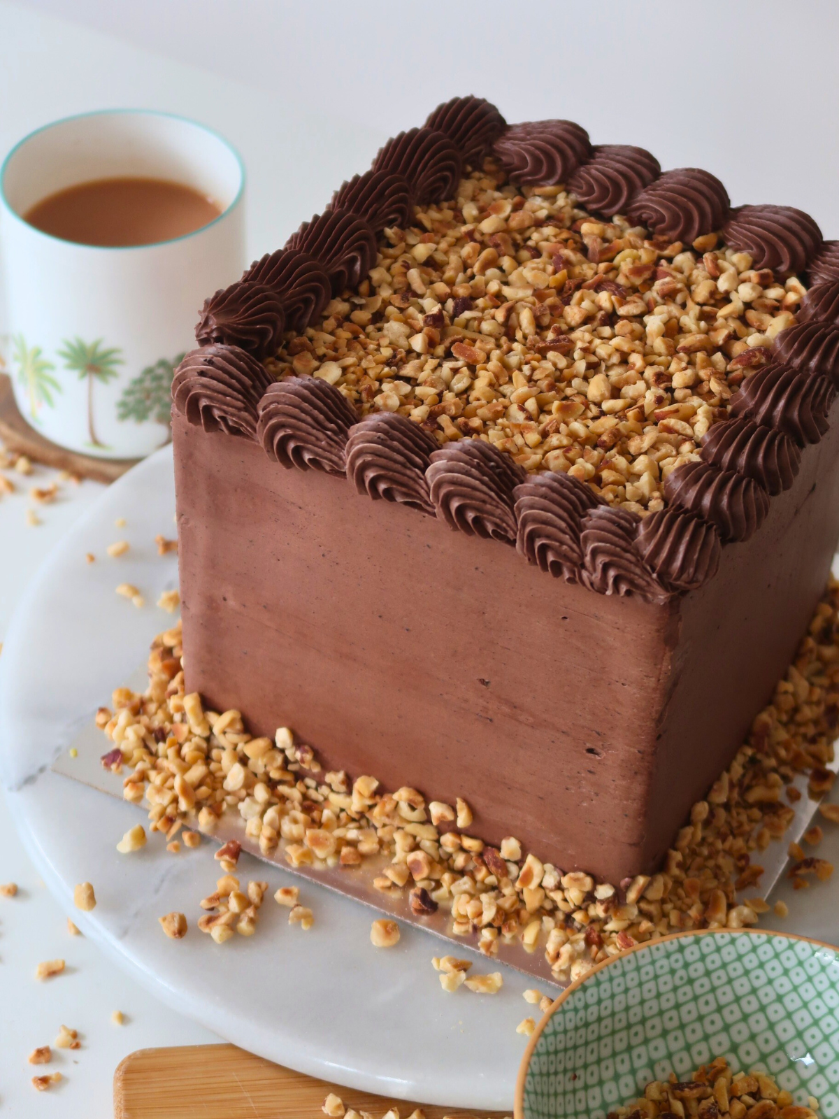 Chocolate Hazelnut Cube Cake delivered in London Surrey