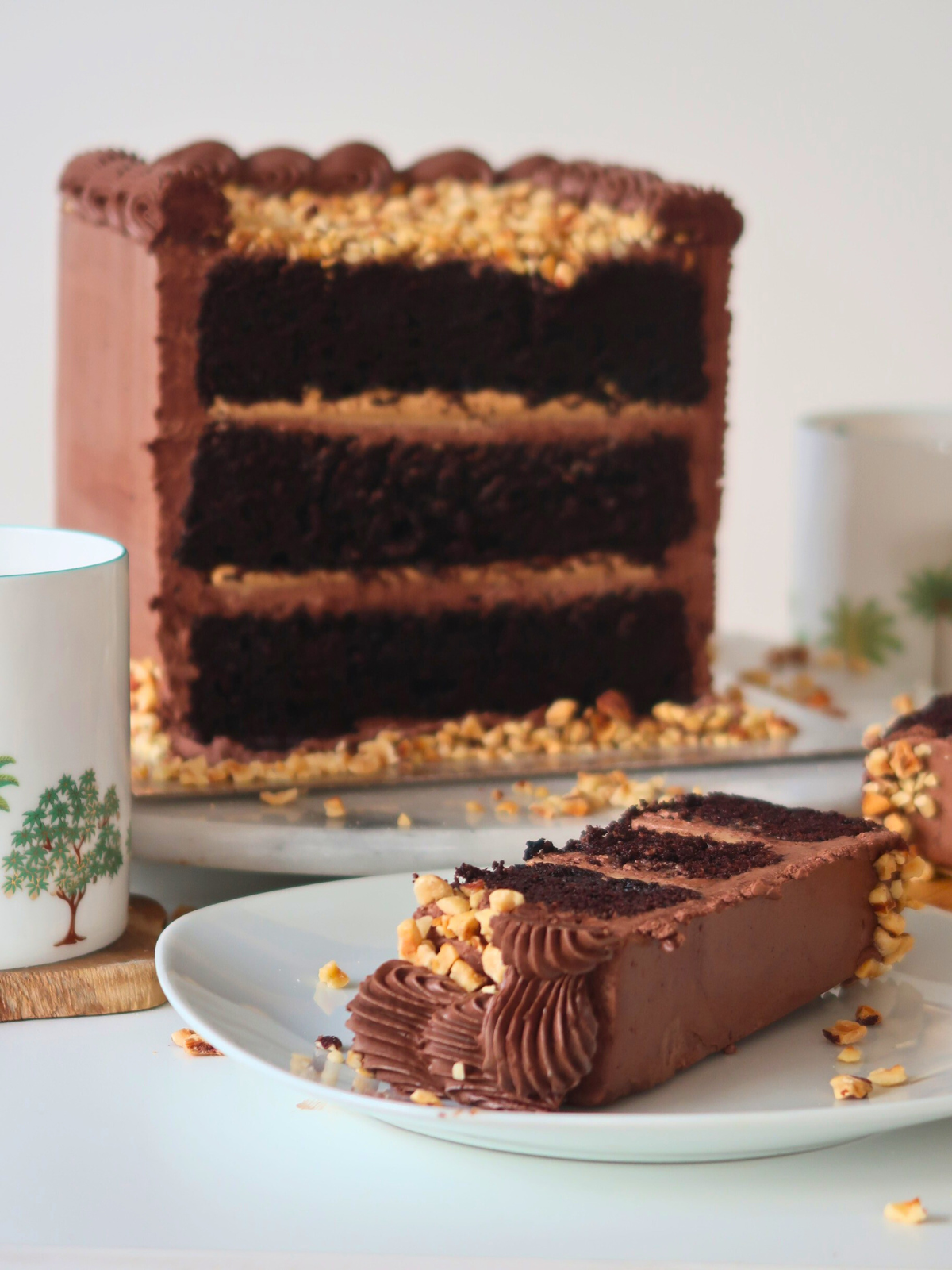 Chocolate Hazelnut Cube Cake to order London Surrey