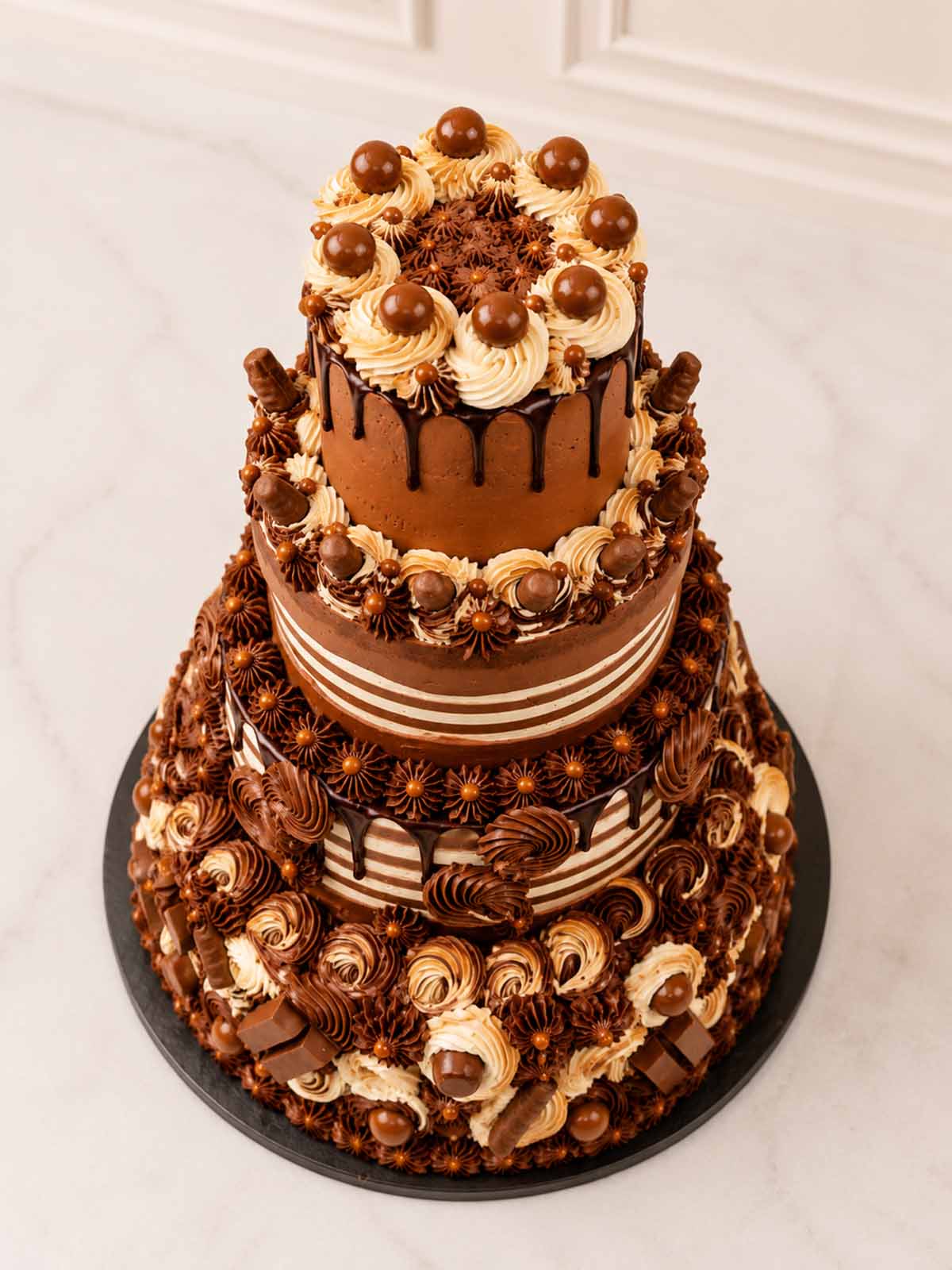 Chocolate Wedding Cake Delivered within London (M25) and Surrey, UK
