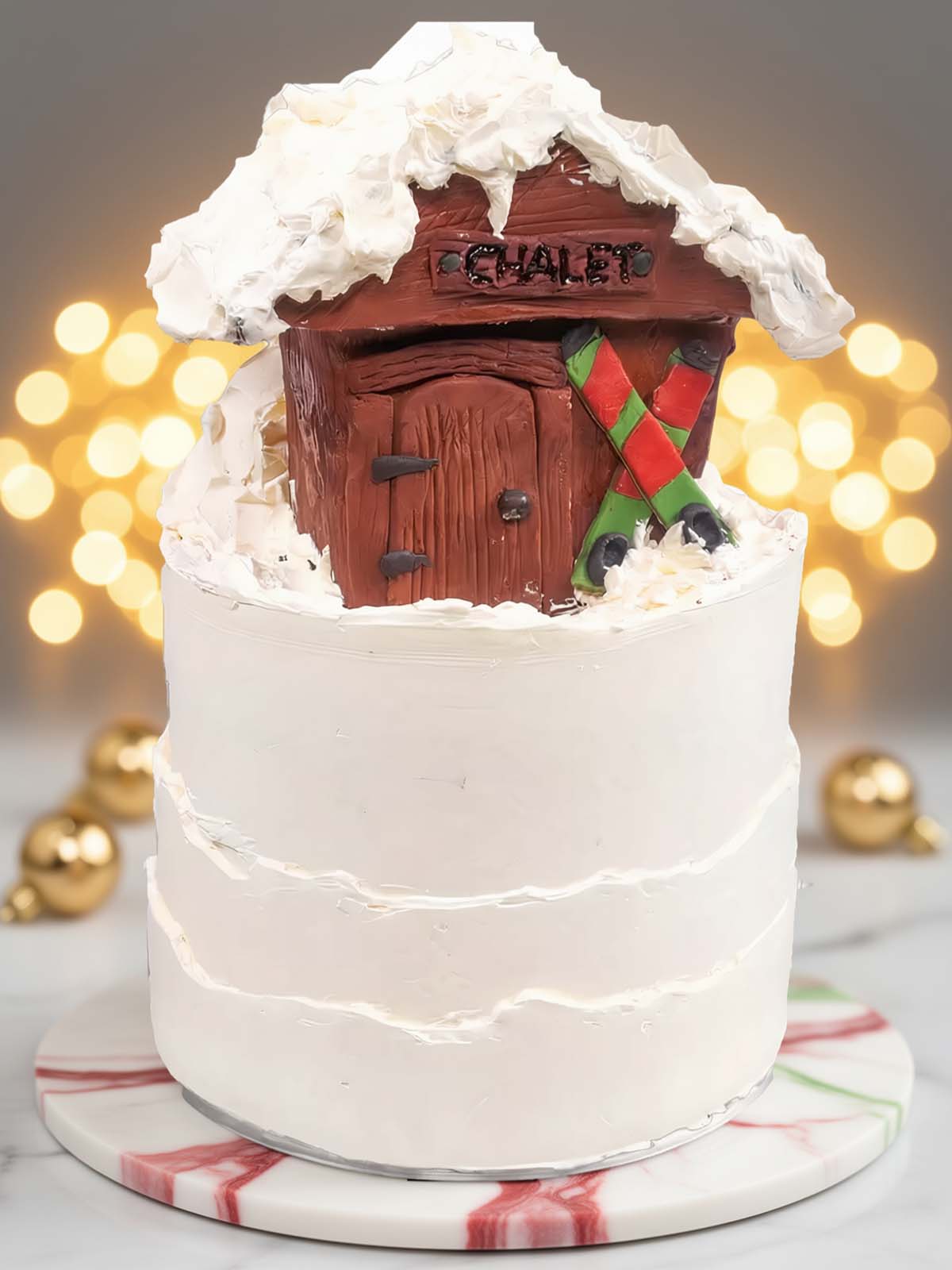 Christmas Ski Lodge Cake - London and Surrey