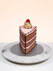 Comic Chocolate Birthday Slice Cake Delivery