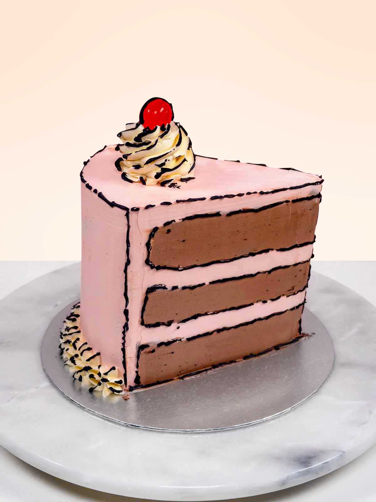 Comic Chocolate Birthday Slice Cake to Buy