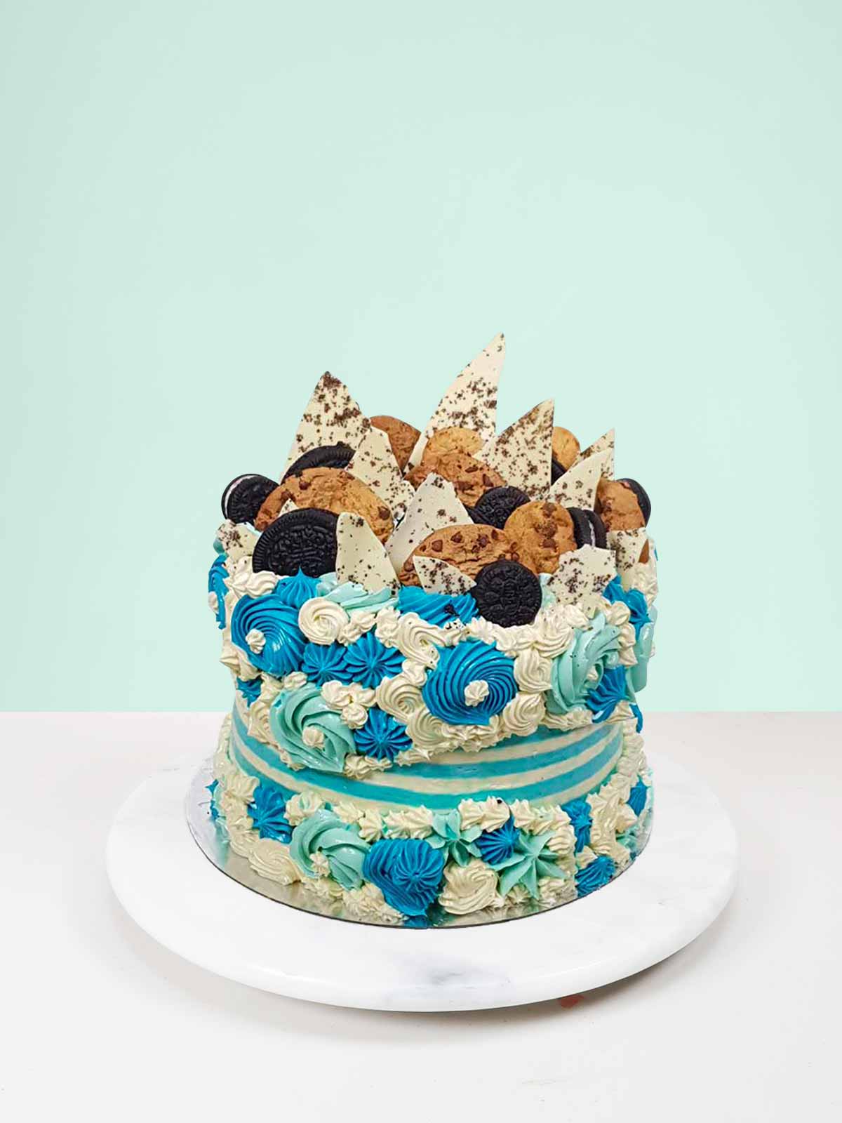 Cookie Monster Fault Line Cake