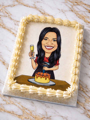 Custom Caricature Birthday Cake