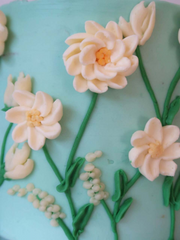 Custom Spring Buttercream FLowers Cake
