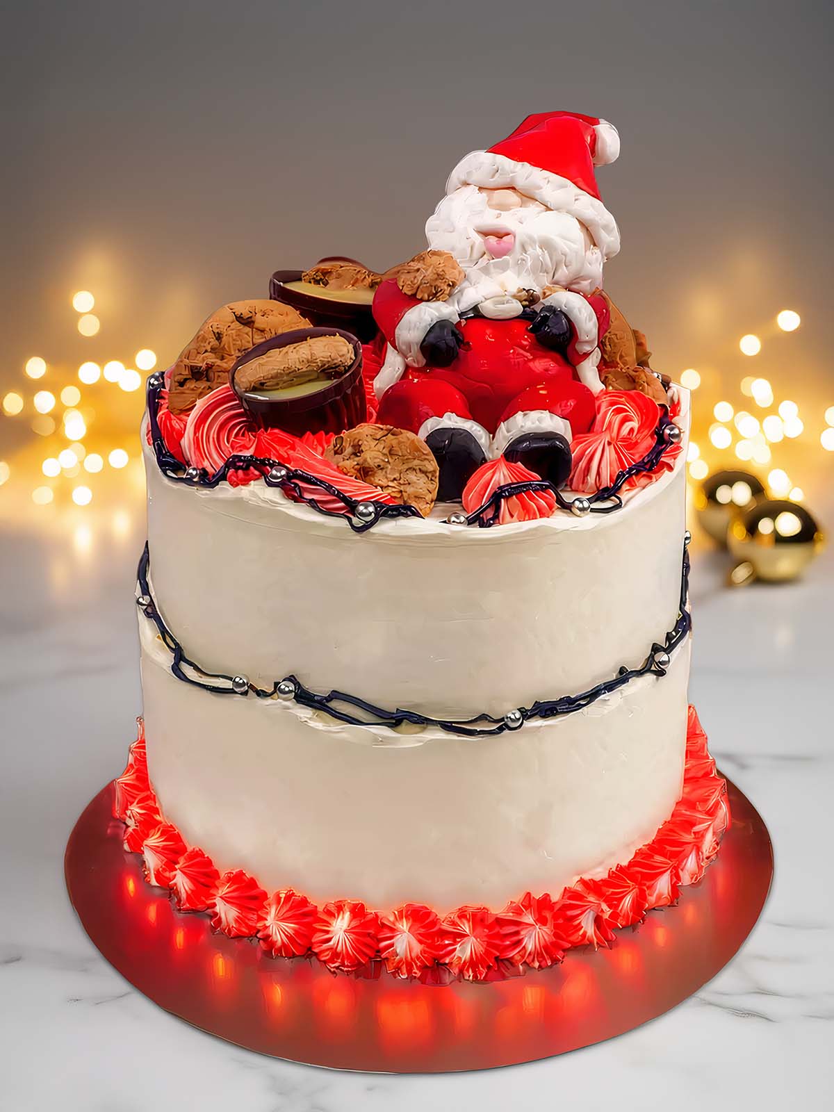 Disco Santa Christmas Cake - London and Surrey