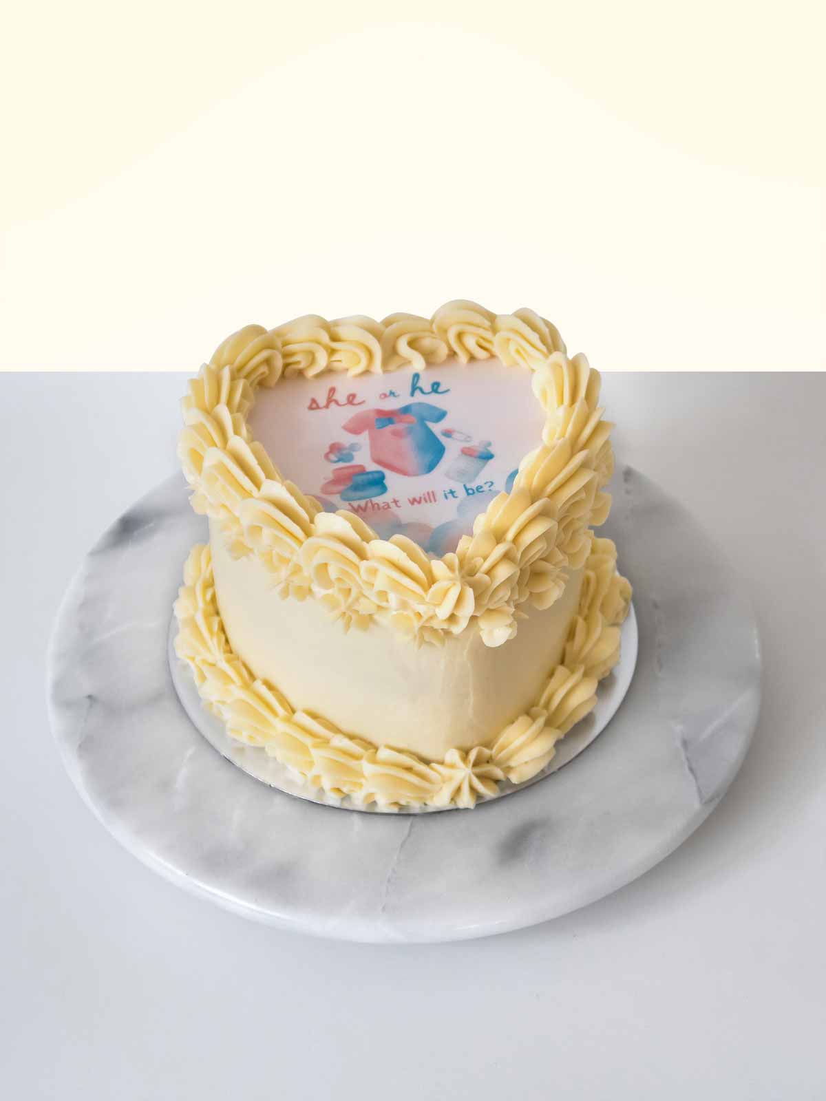 Gender Reveal Burn-Away Cake Delivered London Surrey