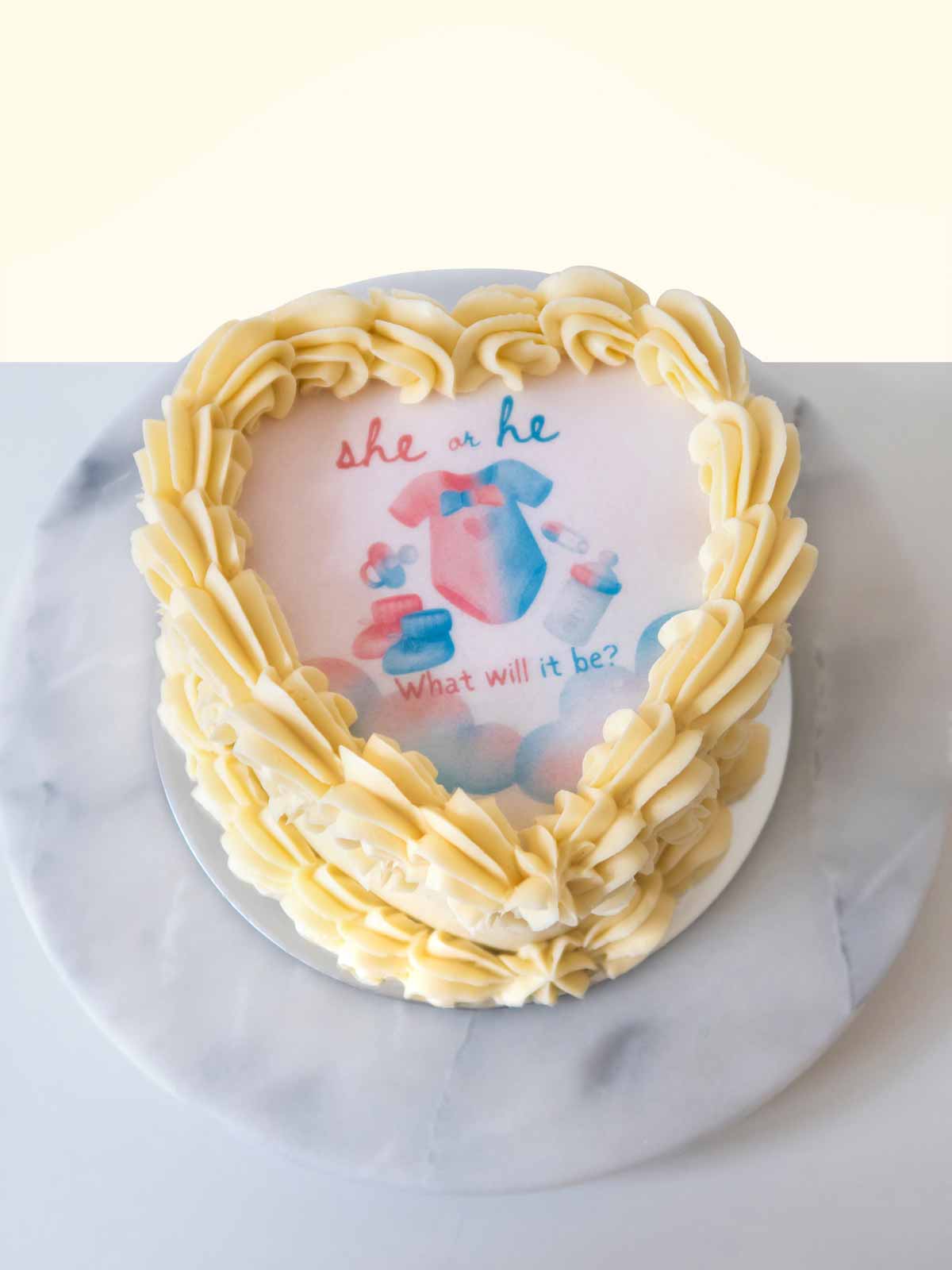 Gender Reveal Burn-Away Cake Delivery London Surrey